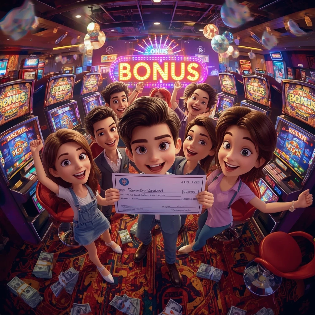 bonus dans les mains de l'homme au casino NOVA JACKPOT CASINO