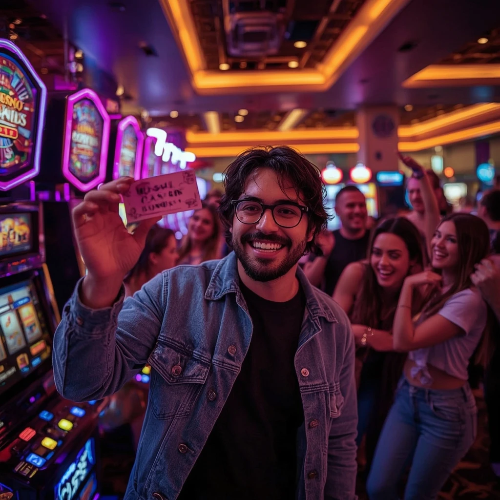 une personne tenant un bonus Nova Jackpot Casino